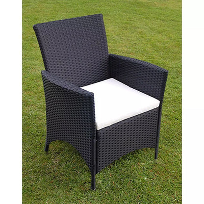 Kansas 4 Seater Rattan Dining Set – Corner Sofa Seating Arrangement Angle