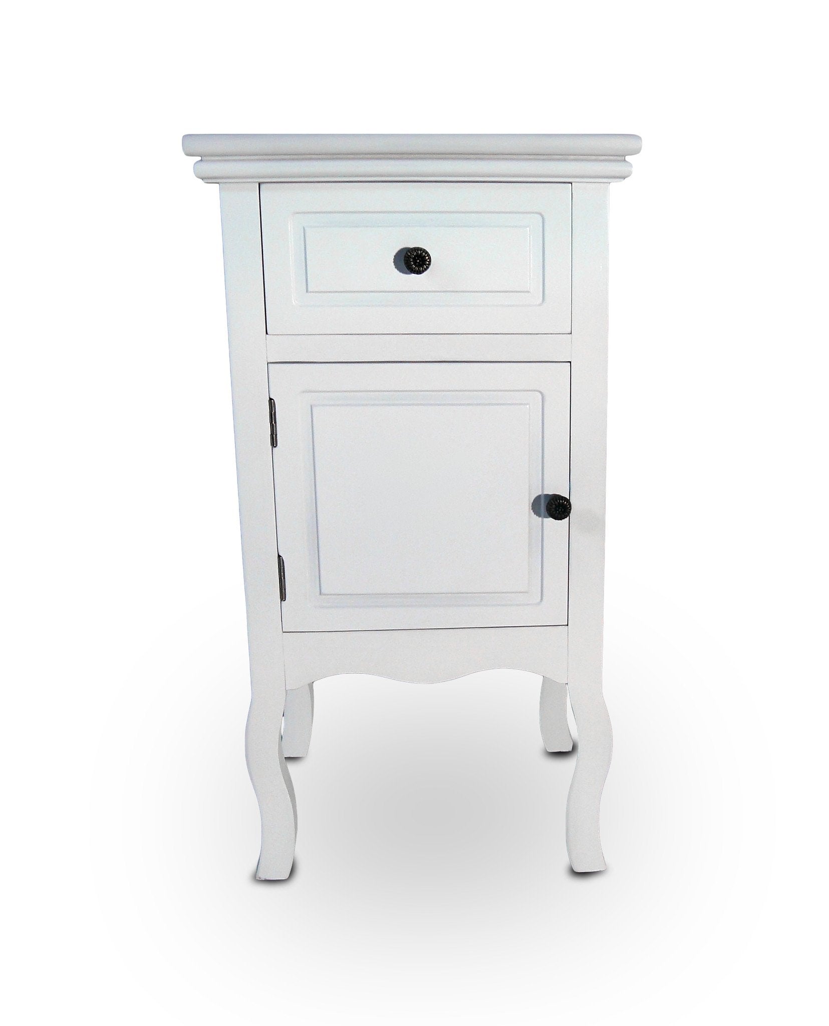 French Style Bedside Cabinet With Drawer & Cupboard – In-Situ Home & Bedroom Decor View