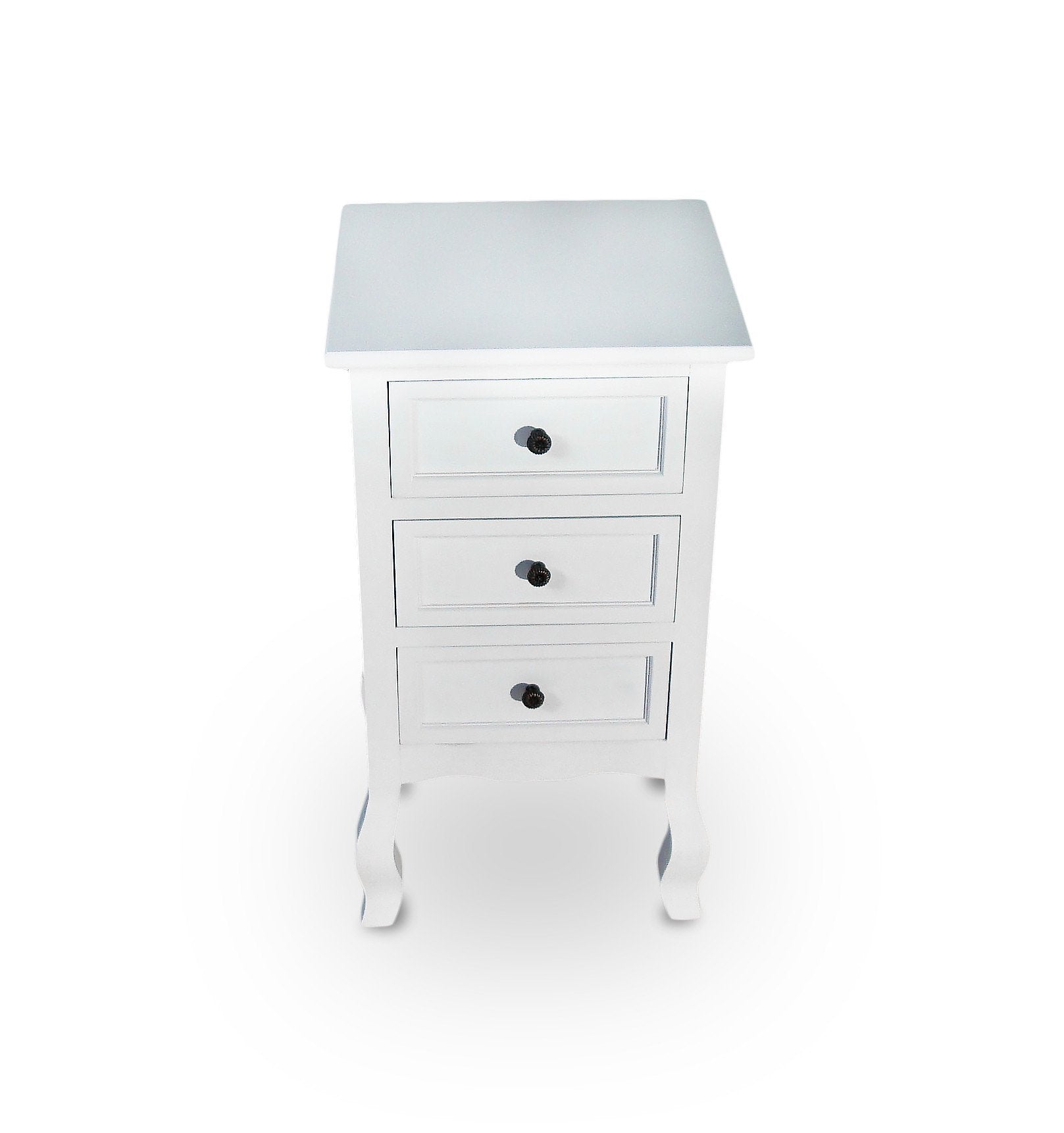 French Style Bedside Cabinet With 3 Drawers – Secondary Angle View 6