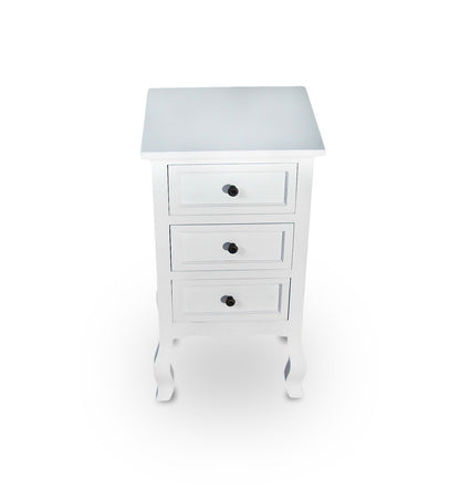 French Style Bedside Cabinet With 3 Drawers – Secondary Angle View 6